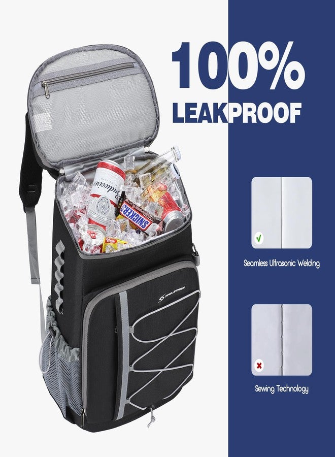 Maelstrom Cooler Backpack,50 Can Backpack Cooler Leakproof,Insulated Soft Cooler Bag,Camping Cooler,Beach Cooler,Ice Chest Backpack,Lightweight Travel Cooler Lunch Backpack for Hiking,Shopping,Black - Image 3