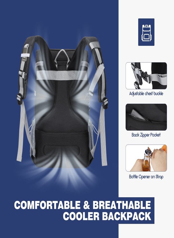 Maelstrom Cooler Backpack,50 Can Backpack Cooler Leakproof,Insulated Soft Cooler Bag,Camping Cooler,Beach Cooler,Ice Chest Backpack,Lightweight Travel Cooler Lunch Backpack for Hiking,Shopping,Black - Image 5