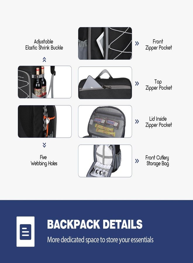 Maelstrom Cooler Backpack,50 Can Backpack Cooler Leakproof,Insulated Soft Cooler Bag,Camping Cooler,Beach Cooler,Ice Chest Backpack,Lightweight Travel Cooler Lunch Backpack for Hiking,Shopping,Black - Image 4