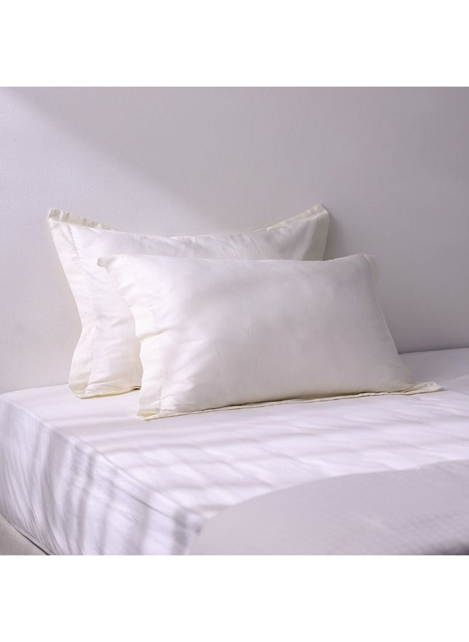 DANUBE HOME Serene 2 - Piece 300 Tc Cotton Pillow Case Set 50 X 75 Cm Off White | 100% Cotton - 300 Thread Count Pillow | Extra Soft Comfortable Sleeping Pillows For Bedroom  - Image 2
