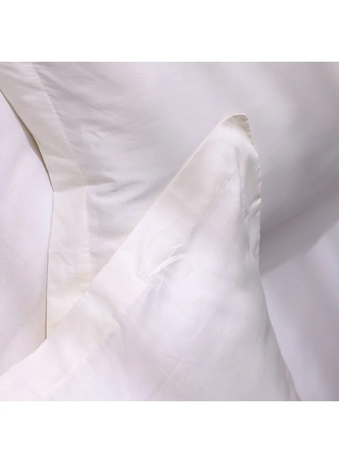 DANUBE HOME Serene 2 - Piece 300 Tc Cotton Pillow Case Set 50 X 75 Cm Off White | 100% Cotton - 300 Thread Count Pillow | Extra Soft Comfortable Sleeping Pillows For Bedroom