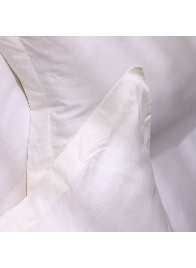 DANUBE HOME Serene 2 - Piece 300 Tc Cotton Pillow Case Set 50 X 75 Cm Off White | 100% Cotton - 300 Thread Count Pillow | Extra Soft Comfortable Sleeping Pillows For Bedroom  - Image 1