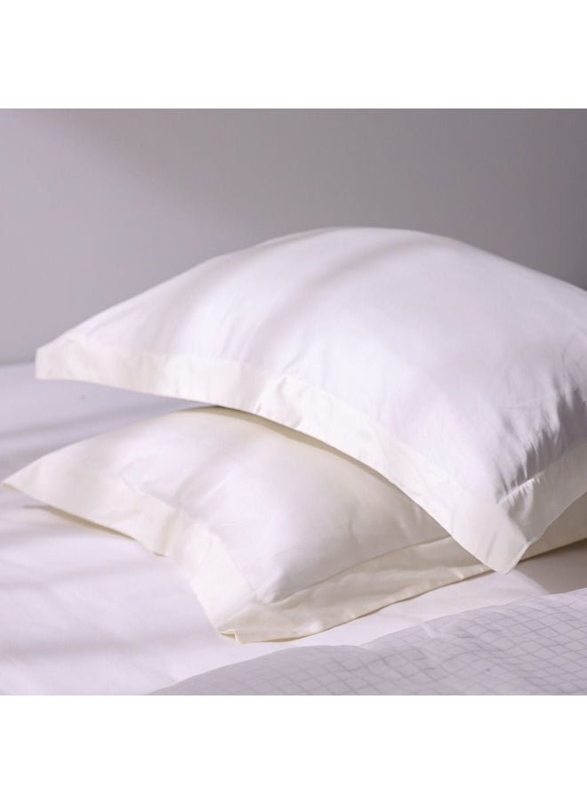 DANUBE HOME Serene 2 - Piece 300 Tc Cotton Pillow Case Set 50 X 75 Cm Off White | 100% Cotton - 300 Thread Count Pillow | Extra Soft Comfortable Sleeping Pillows For Bedroom  - Image 3