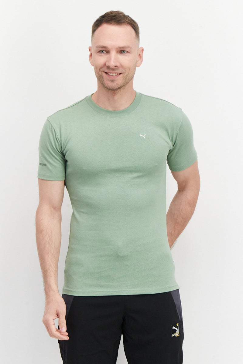 PUMA Men Sportswear Fit Embroidered Logo Outdoor T-Shirts, Sage Green  - Image 1