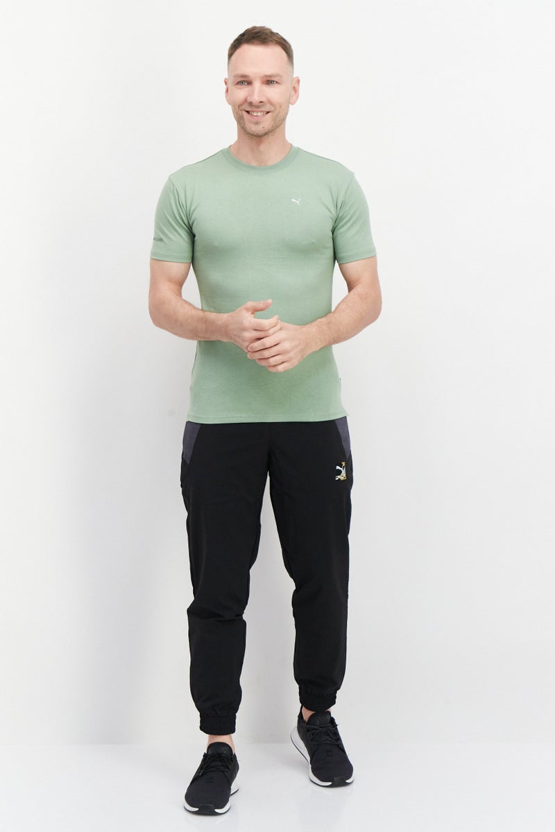 PUMA Men Sportswear Fit Embroidered Logo Outdoor T-Shirts, Sage Green  - Image 3
