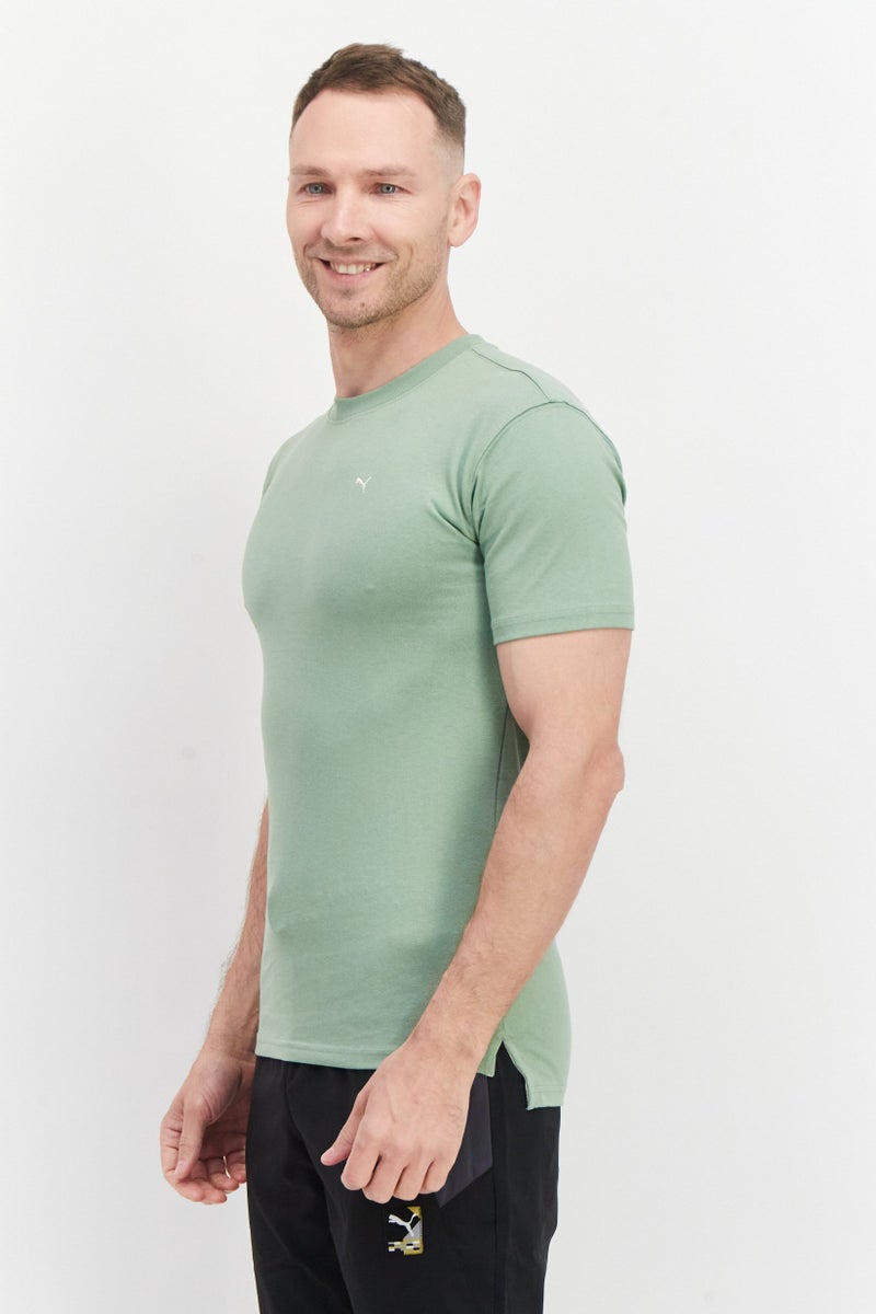 PUMA Men Sportswear Fit Embroidered Logo Outdoor T-Shirts, Sage Green  - Image 2