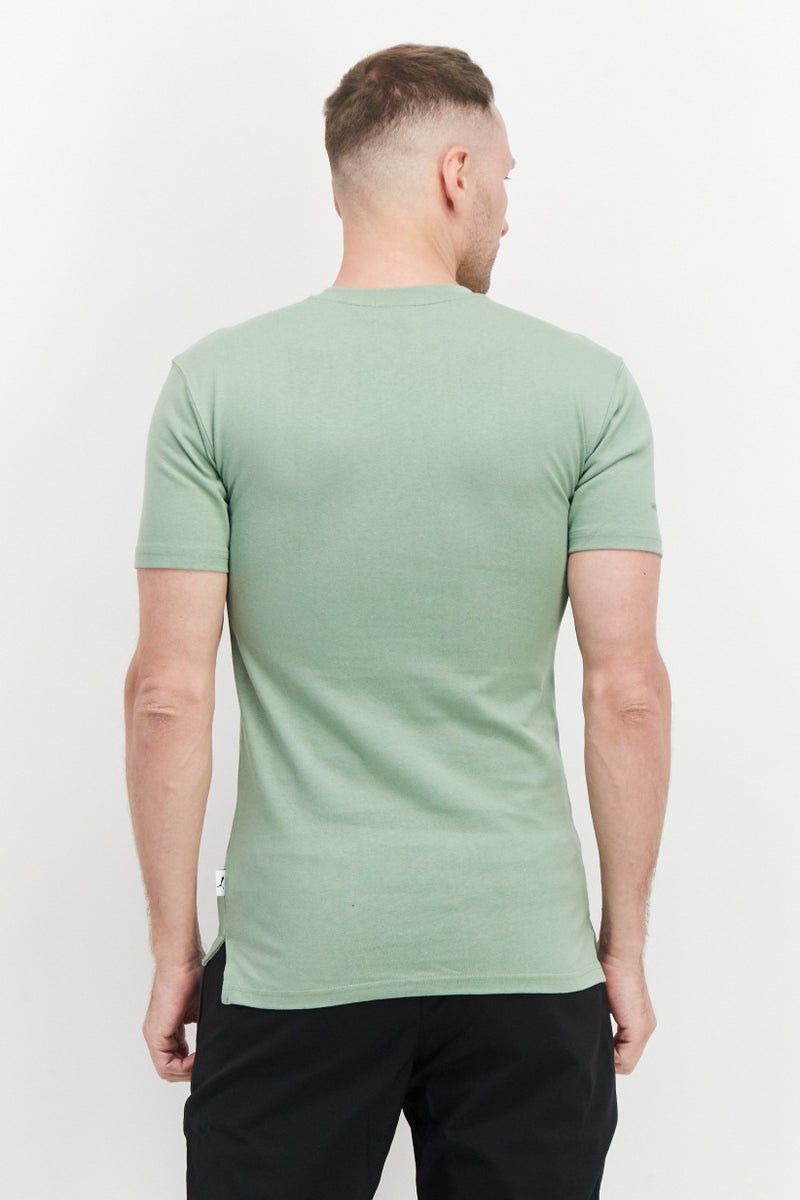 PUMA Men Sportswear Fit Embroidered Logo Outdoor T-Shirts, Sage Green  - Image 4