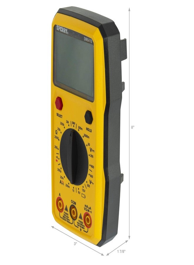 Sperry Instruments DM6410 8 Function Digital Multimeter, Yellow - Image 3