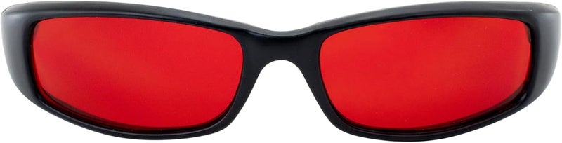 Global Vision نظارات دراجة نارية جديدة من جلوبال فيجن - إطار أسود مع عدسات حمراء - Image 2