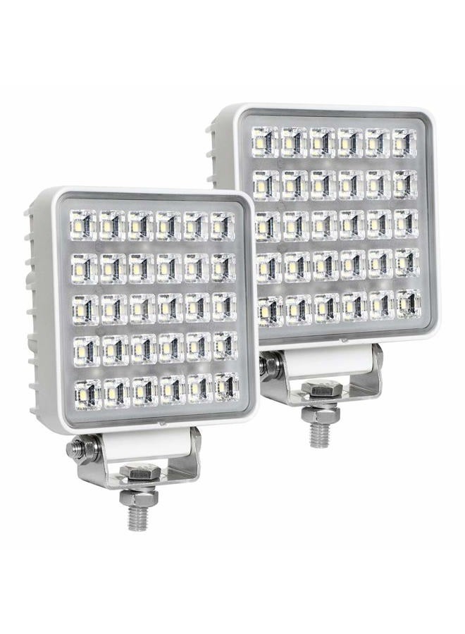Exzeit Waterproof Led Boat Lights, 2 pc 90W Waterproof Test Deck/Dock Marine Lights 4200LMS 150Ã‚°Flood Light, 4.3inches, 12/24 V Led Light Bar - Image 1