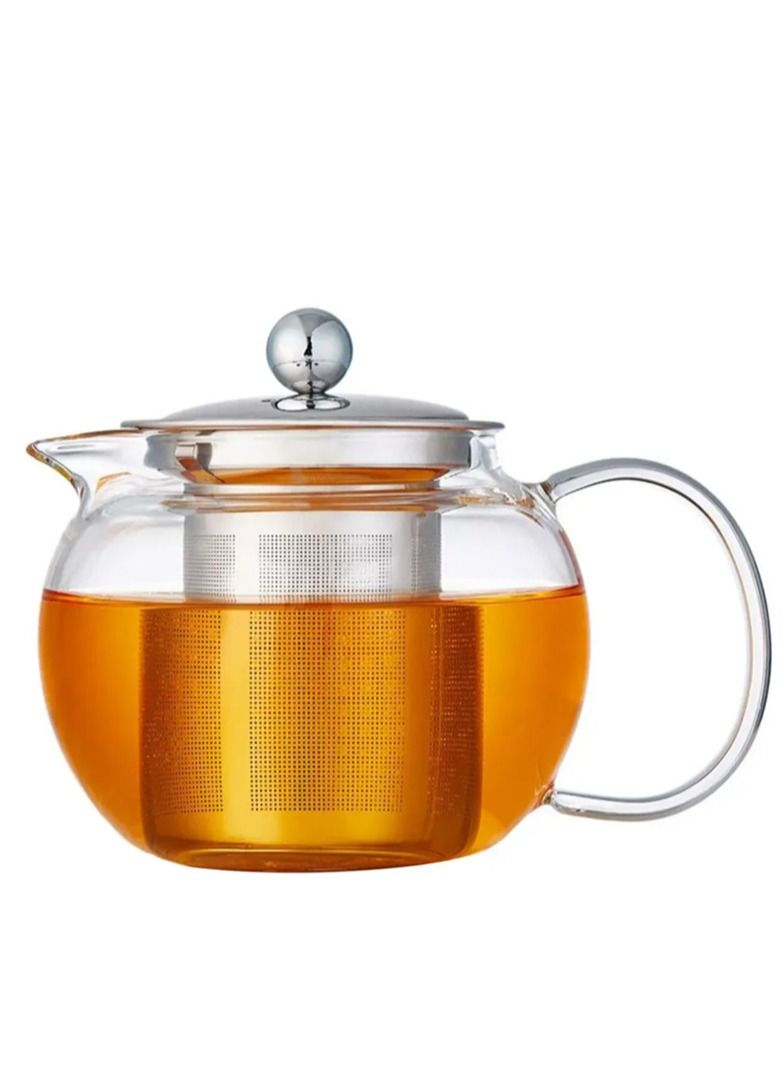 Tealand Borosilicate Heat Resistant Glass Teapot with Removable Stainless Steel Infuser for Loose Tea and Tea Maker (1.3 Liters)  - Image 1