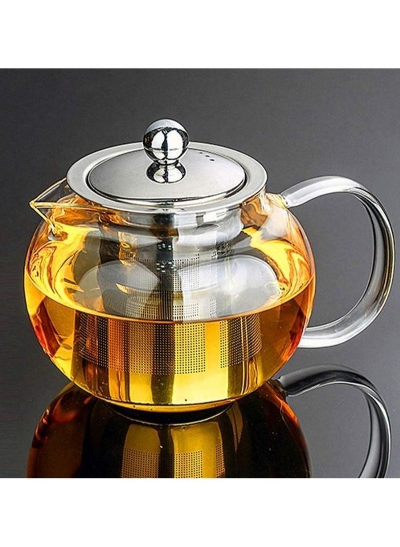 Tealand Borosilicate Heat Resistant Glass Teapot with Removable Stainless Steel Infuser for Loose Tea and Tea Maker (1.3 Liters)  - Image 3