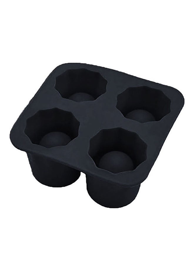 NIBEMINENT - 4 Cup Ice Cube Shot Shape Rubber Shooters Glass Black - Image 1