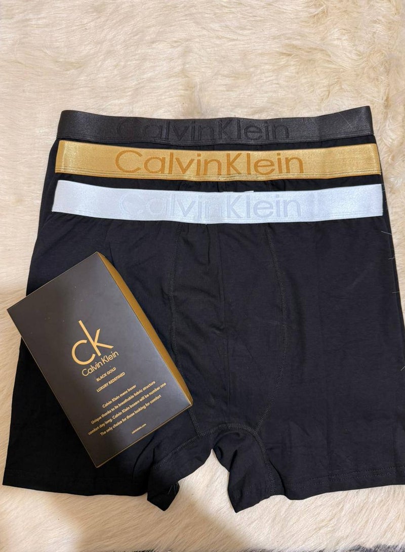 كالفن كلاين بيرفورمانس مجموعة بوكسر رجالي ملابس داخلية قطنية - (عبوة من 3 قطع) - مقاس ميديم - Image 1