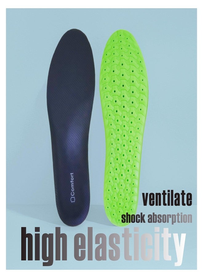 xiaopihou Sneaker Insoles Replacement,Comfortable Sports Shoe Inserts for Men Women Kids,for Shock Absorption and Relieve Foot Pain, Plantar Fasciitis (Black, Women US 7.5-8 Big Kids 6-7) - Image 2