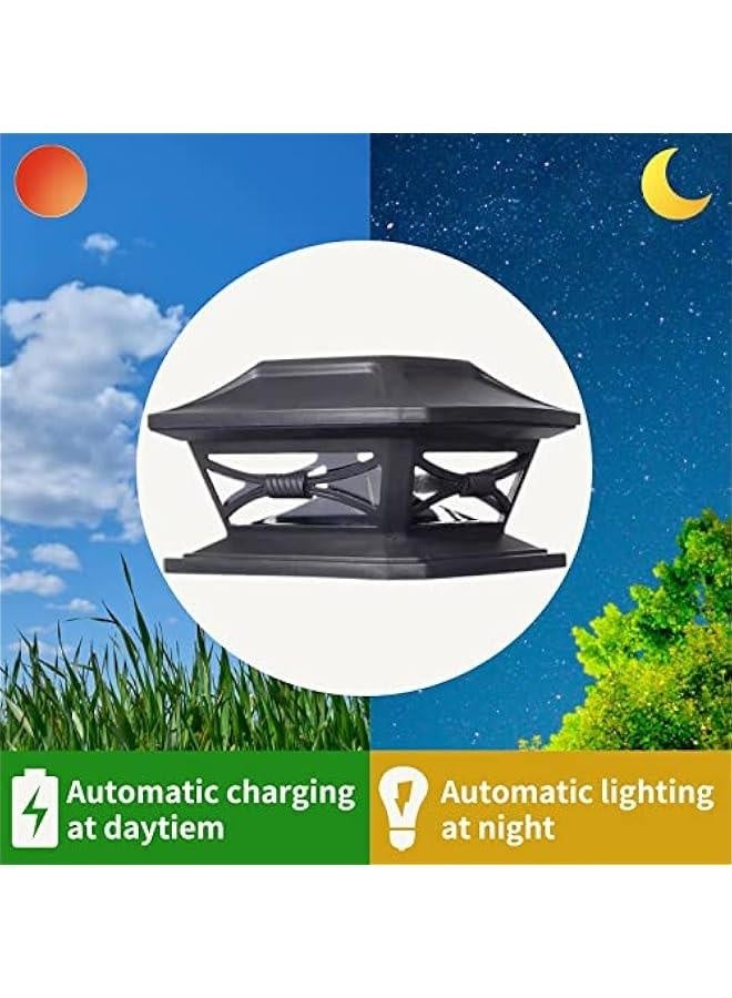 Generic Solar Post Cap Lights Outdoor, Waterproof Fence Post Lights Solar Powered Deck Post Lights 4x4 Decorative with Bright LED for Garden Fence Patio Garage Walkway Pool Decor - Image 3