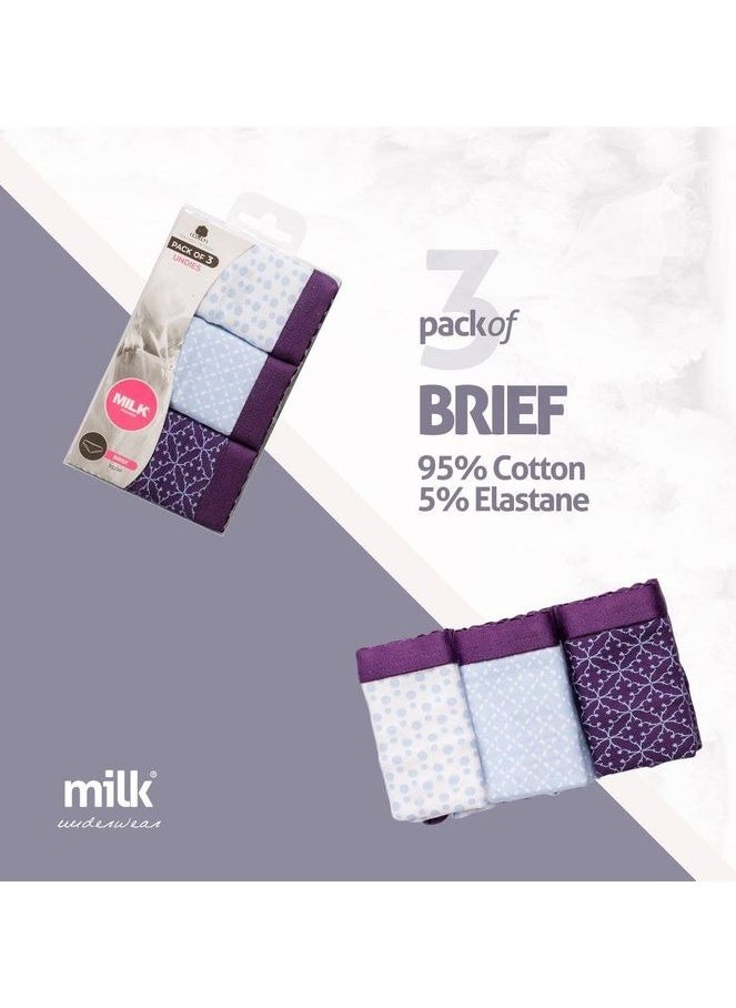 Milk MILK Essences® Women Briefs Underwear Bundle of 3 Printed Briefs  - Image 4