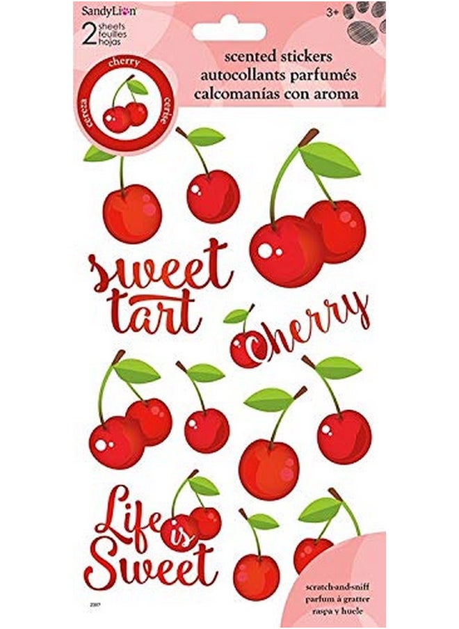 GIRL Scented Stickers Cherry Citrus Fruit Sticker Set Bundle 8 Pack Girls Craft Stickers Fruit Stickers Girls Scrapbook Set (Girls Scrapbook Kit)  - Image 4