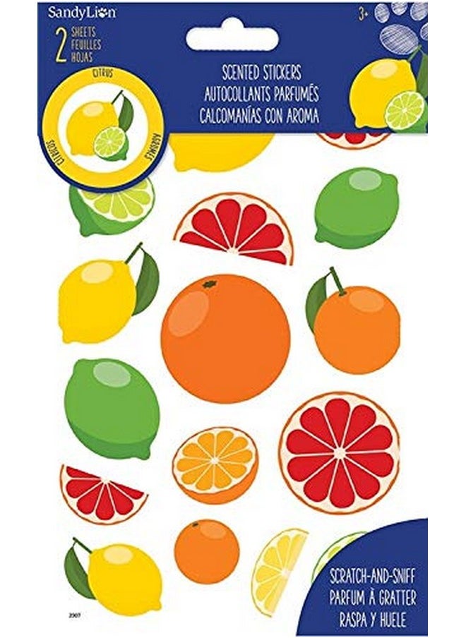 GIRL Scented Stickers Cherry Citrus Fruit Sticker Set Bundle 8 Pack Girls Craft Stickers Fruit Stickers Girls Scrapbook Set (Girls Scrapbook Kit)  - Image 3