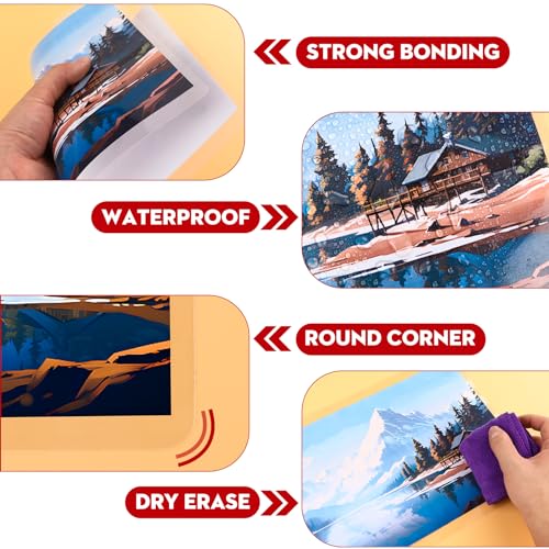CAREGY 500 Pack Laminating Sheets,Holds 8.5 x 11 Inch Sheets,Thermal Laminating Pouches, 3 Mil, 9 x 11.5 Inches Lamination Sheet Paper for Laminator, Round Corner Letter Size - Image 4