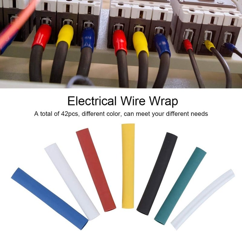42PCS Heat Shrink Tube, PEX Wire Wrap Sleeves, High Temperature Resistance Electrical Wire Wrap Shrinkable Tube for Automotive Wiring Wire Connections, ANKROYUs68qgoewaf - Image 2