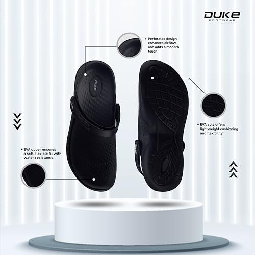 Duke Mens ComfyKing Clogs | Mens Casual Sandals | Lightweight & Comfortable Walking Clogs | Soft & Stylish | Perfect for Indoors & Outdoors - Image 3