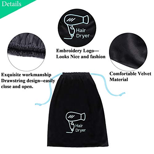 AKLVBL Hair Dryer Bag 11.8’’x 14’’ Storage Organizer Bag For Hairdryer and All Hair Tools With Drawstring, Ideal for Travel, Gym, Hotel or Home Use (One Pack) - Image 3