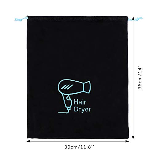 AKLVBL Hair Dryer Bag 11.8’’x 14’’ Storage Organizer Bag For Hairdryer and All Hair Tools With Drawstring, Ideal for Travel, Gym, Hotel or Home Use (One Pack) - Image 2