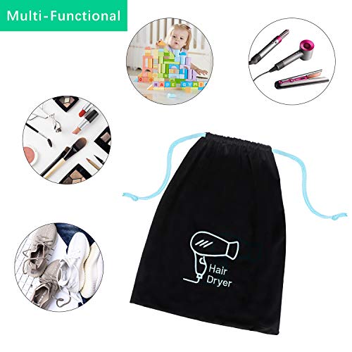 AKLVBL Hair Dryer Bag 11.8’’x 14’’ Storage Organizer Bag For Hairdryer and All Hair Tools With Drawstring, Ideal for Travel, Gym, Hotel or Home Use (One Pack) - Image 4