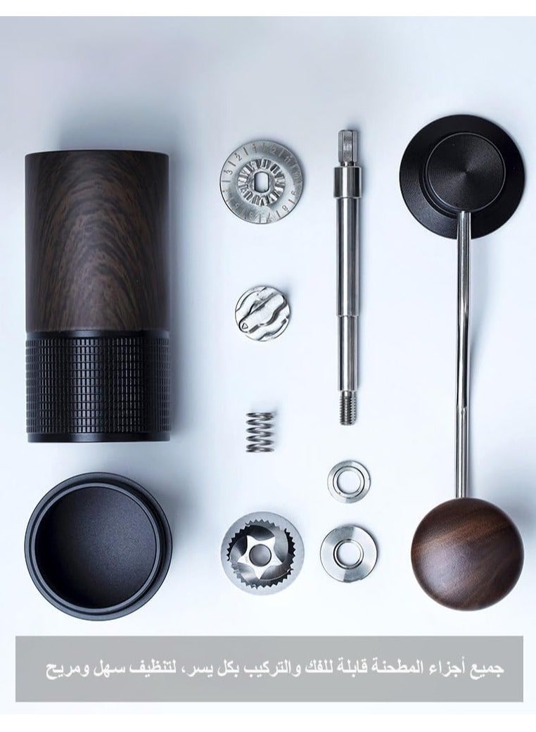 KM6 Manual Coffee Grinder – Five-Leaf Stainless Steel 420 Burr, Multiple Grind Settings – Professional V60 Grinder with 20g Capacity, Ideal for Filter Coffee, French Press, and AeroPress  - Image 3