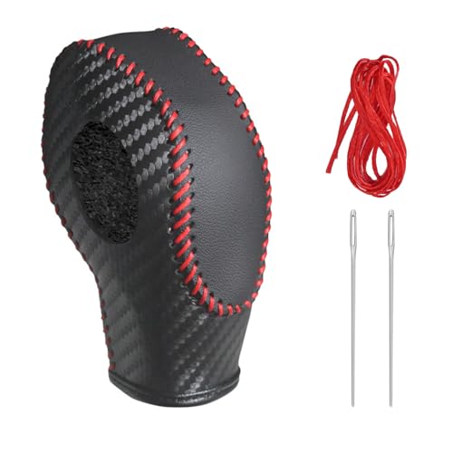 EATAKWARD غطاء مقبض نقل الحركة من أيتاكوارد مصنوع من ألياف الكربون PU يناسب فورد فوكس 2012 2013 2014 2015 2016 / فورد فيستا 2014 2015 2016 / فورد فيusion S، فورد فيusion SE 2013 2014 2015 2016 - Image 2