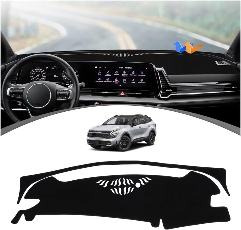 FIILINES Dash Cover Compatible with Kia Sportage 2023 2024(NQ5) Dashboard Cover Mat for Sportage Accessories Mesh Dash Mat Non-Slip No Glare - Image 1