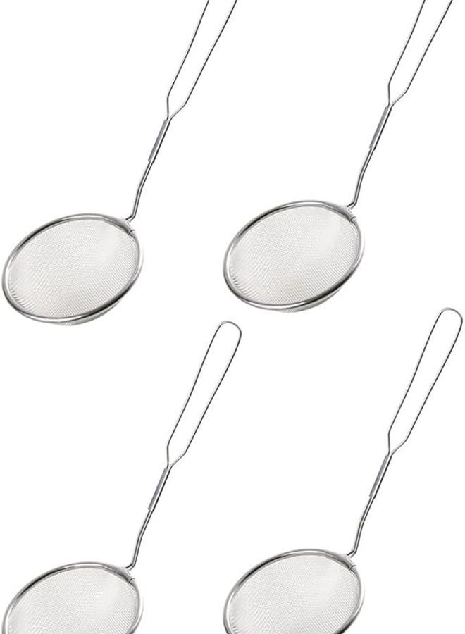 4Pcs Stainless Steel Small Strainer Scoops Heat Resistant Oil Filter Kitchen Utensils - Image 2