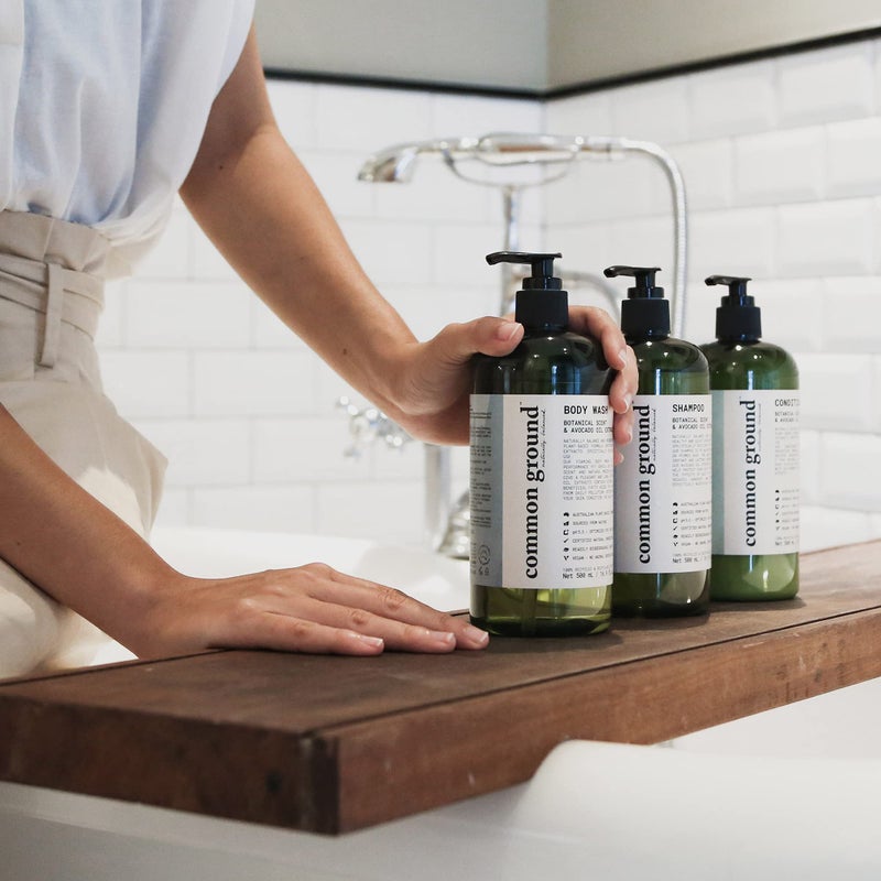 COMMON GROUND Natural Body Wash - Paraben & Cruelty Free, Vegan, Plant-Based, Botanical Freesia Scent & Avocado Oil Extracts - All Skin Types, Men & Women, Sensitive - Image 4