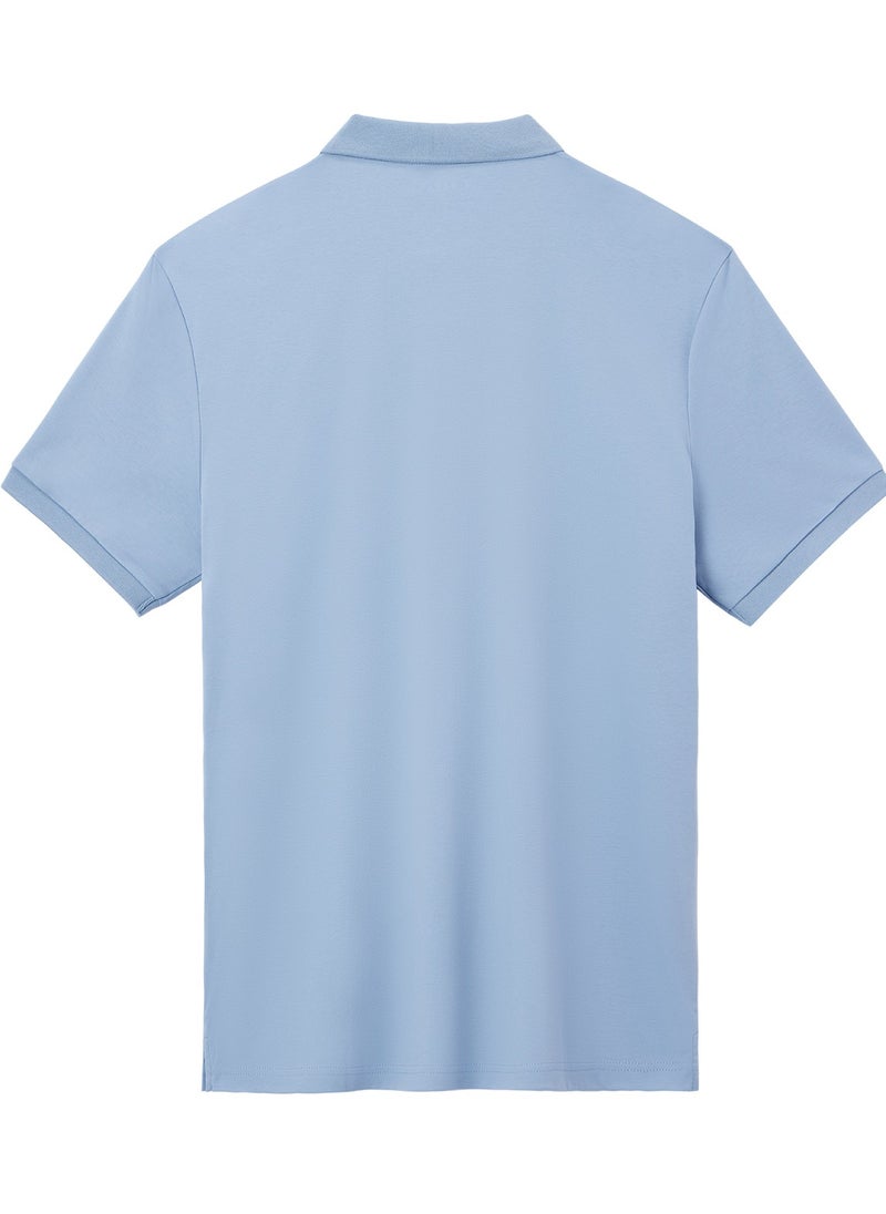 GIORDANO Men's Luxury Touch Polo Blue  - Image 2