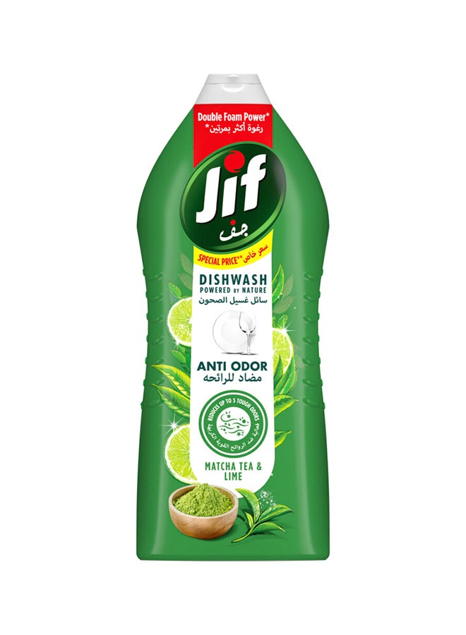 Jif Anti Odor Dishwashing Liquid For Grease Removal Matcha Tea And Lime Double Foam Power 1275ml - Image 1