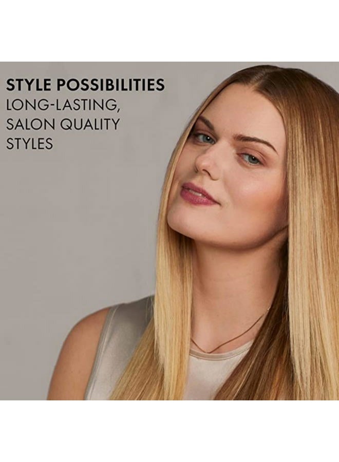 Hot Tools Pro Artist Black Gold Ionic 1 Inch Flat Iron - Use as Straightener for Sleek Straight Hair or Use Rounded Edges for Shiny Curls and Waves, Stylist-Preferred Styles - Image 2