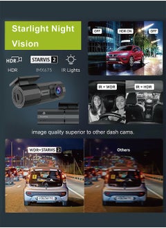 Phone Planet Dash Cam Car Camera with Night Vision Built in WiFi Emergency Recording 1080p APP Dashboard Safe and Advanced Driving Experience  - Image 3