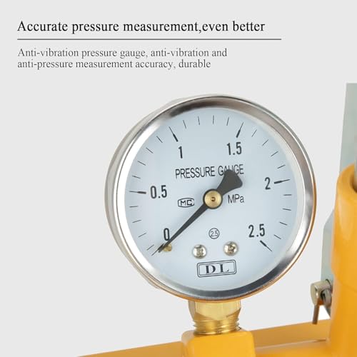 VENEKETY Hydraulic Pressure Test Pump, 2.5Mpa 25KG Manual Hydraulic Water Pressure Test Pump, Pipeline Tester Tool for a Variety of Pressure Vessels, Pipes, Valves and Other Pressure Test, 13ml / Time - Image 4