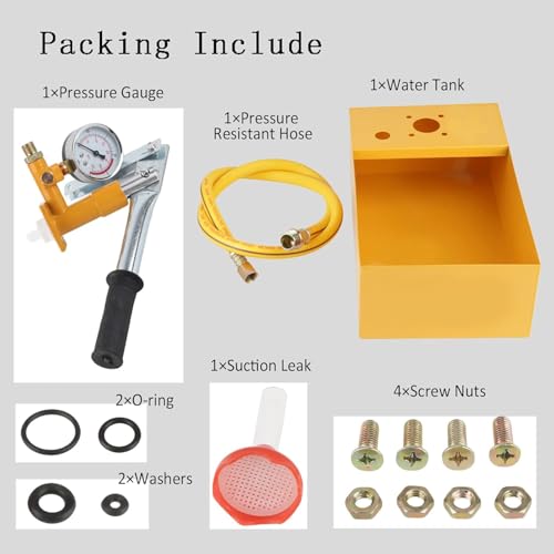 VENEKETY Hydraulic Pressure Test Pump, 2.5Mpa 25KG Manual Hydraulic Water Pressure Test Pump, Pipeline Tester Tool for a Variety of Pressure Vessels, Pipes, Valves and Other Pressure Test, 13ml / Time - Image 2