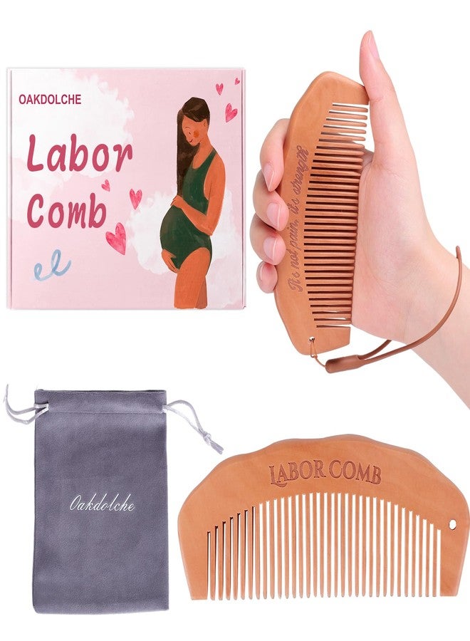 OAKDOLCHE Wooden Birth Comb, Pregnancy Must Haves Labor Comb, Labor and Delivery Essentials, Thoughtful Gifts for Expectant Moms - Image 1