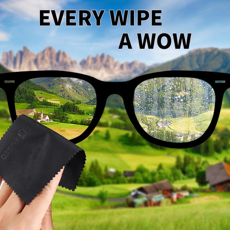 ECO-FUSED Microfiber Cleaning Cloths - 50 Pack - (5.5 x 3 inches) for Cleaning Glasses, Spectacles, Camera Lenses, iPad, Tablets, Phones, Smartphones, Laptops, LCD Screens and Other Delicate Surfaces - Image 5