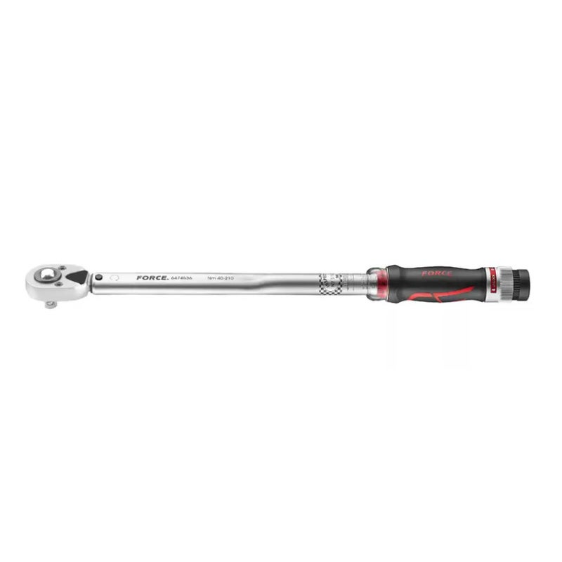 FORCE 6474380 1/2 Inch Drive QuickLock Torque Wrench 20-110 Nm 380 mm Professional Automotive Hand Tool