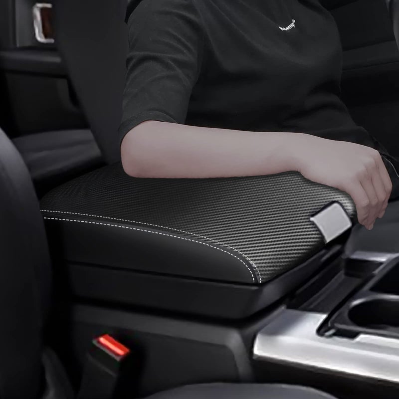 YOFAMO for RAM 20092018 Center Console Cover AntiScratch Waterproof Leather Armrest Pad Protector Cushion for Dodge RAM 1500 2500 3500 4500 5500 20092018 Interior AccessoriesCarbon Fiber