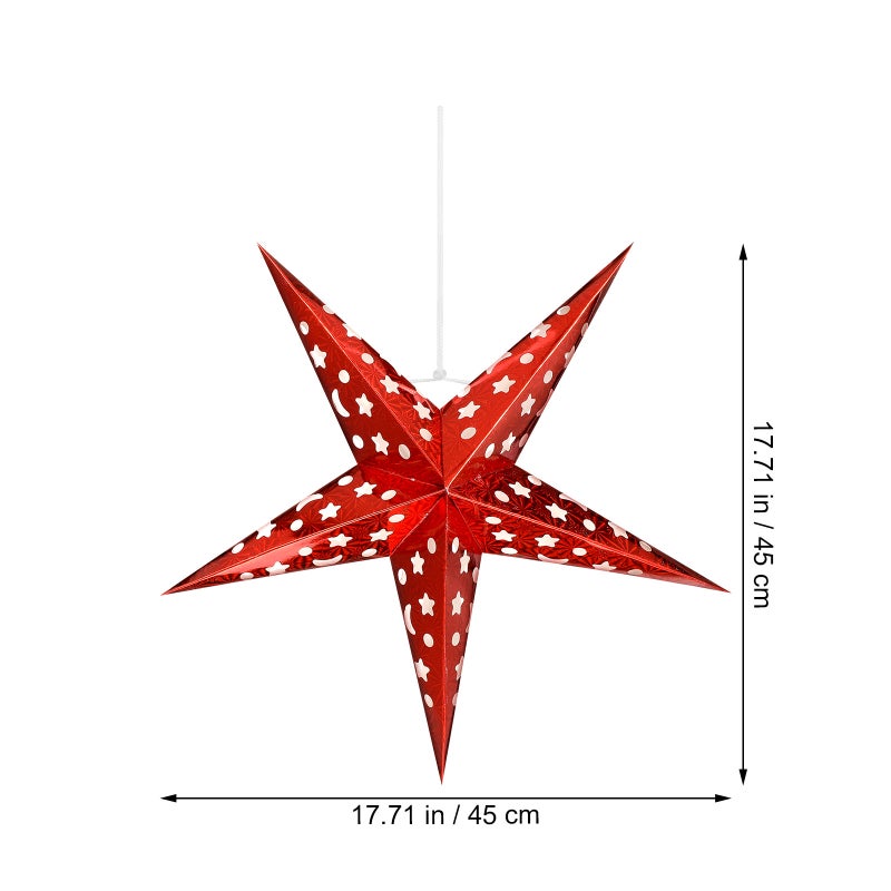5pcs 45cm Shiny Ceiling Paper Star Party Home Hanging Lampshade Decor for Wedding Birthday - Image 3