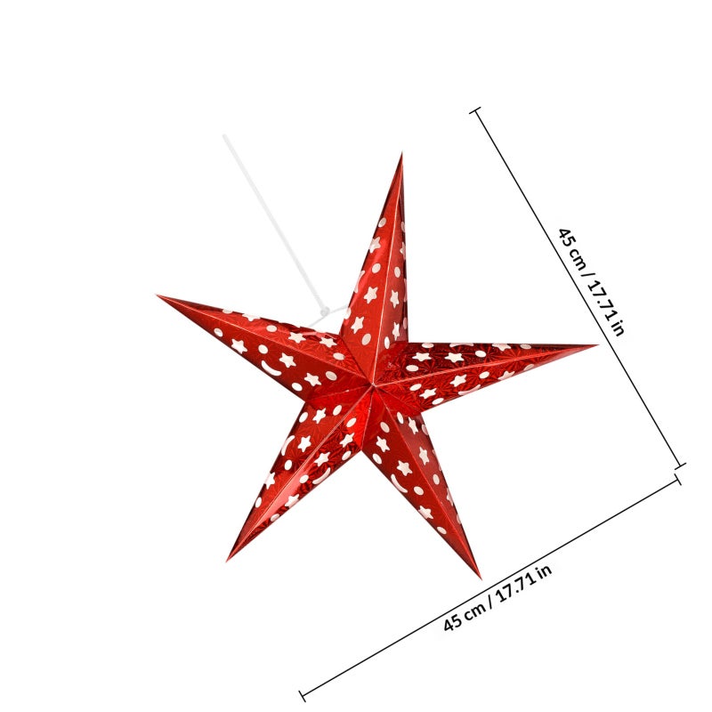5pcs 45cm Shiny Ceiling Paper Star Party Home Hanging Lampshade Decor for Wedding Birthday - Image 2