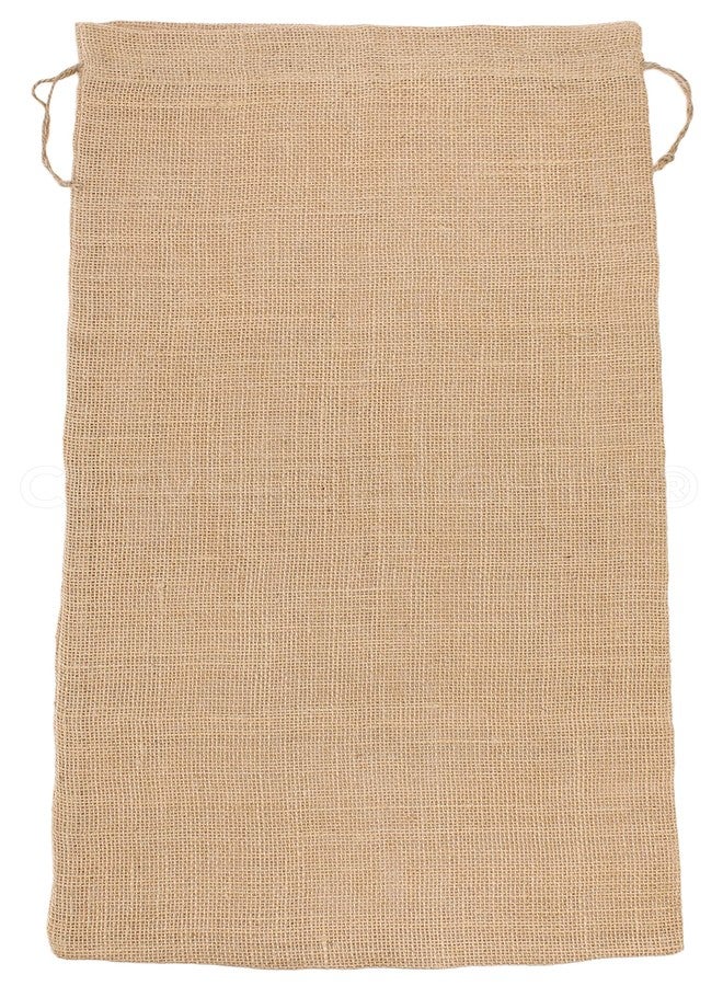 CleverDelights 14" x 26" Burlap Bag - 14x26 Inch Jute Burlap Drawstring Sack - Image 2