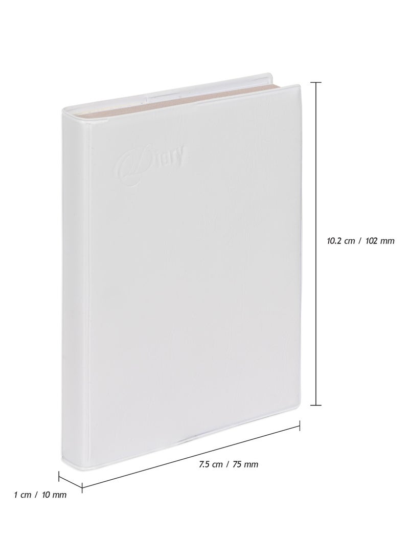 FIS Fis 2025  Pocket Diary English With Pvc Soft Cover White -FSDI09E25WH  - Image 4