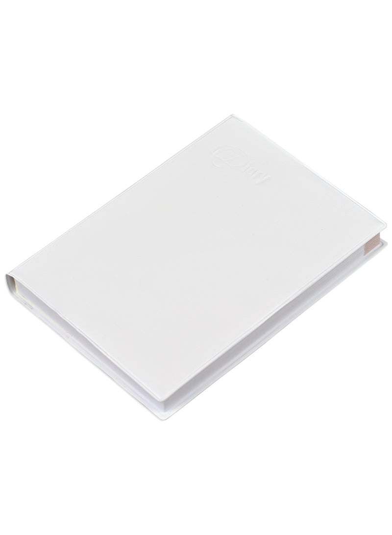 FIS Fis 2025  Pocket Diary English With Pvc Soft Cover White -FSDI09E25WH  - Image 1