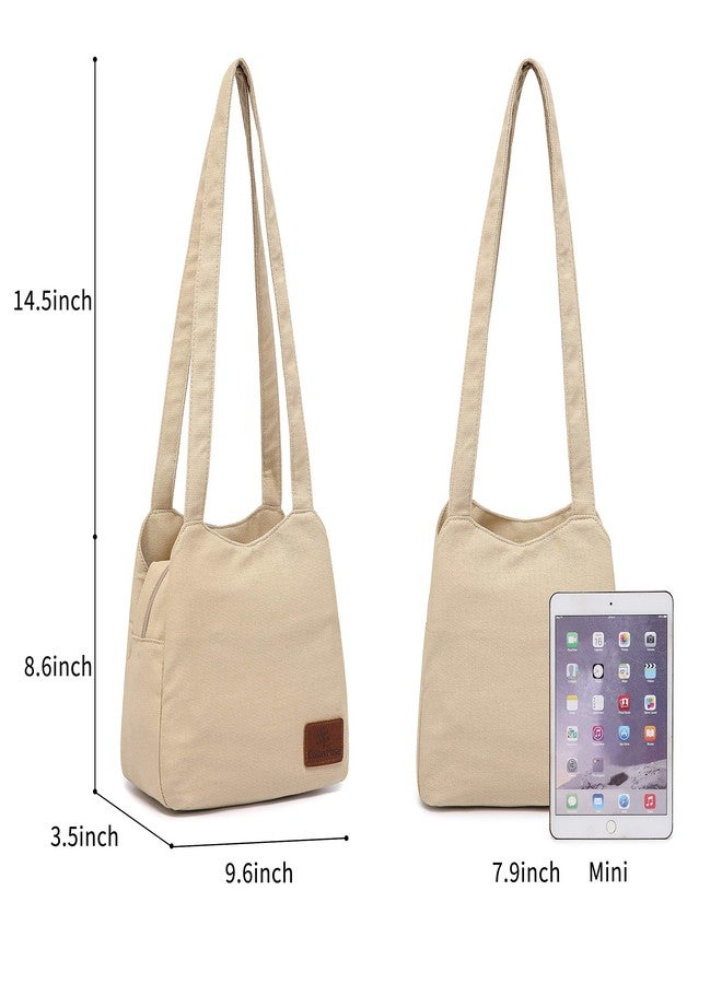 Coton Pose Small Mini Shoulder Bag Hippie Top Zip Cotton Sling Bag Jacquard cloth Handmade Bags… (off-white) - Image 4